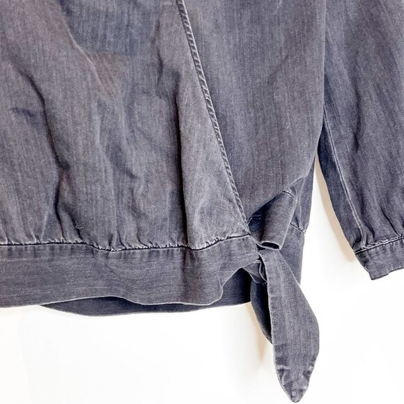 Madewell | Soft Denim Tie Waist Top - Picture 3 of 4